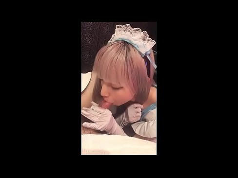 ❤️ Japonski idol [mayuka], kostum francoske služkinje, 1. del, fafanje in onaniranje z losjonom ❤️❌ Domače porniče na sl.pornjimbo.ru ❌️
